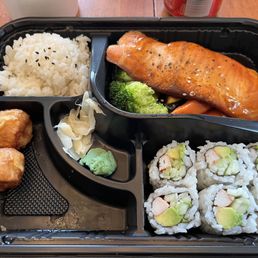 Salmon Teriyaki Bento Box Lunch ($14) - did the trick Salmon Teriyaki Bento Box Lunch ($14) - did the trick