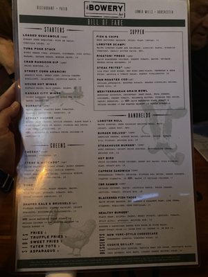 Menu photo 4 The Bowery Bar Boston, MA