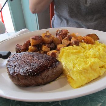 Harpoon Harry's - Steak & eggs. The steak was cooked perfectly as ordered. - Breakfast & Brunch Near Me - Key West, Florida