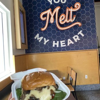 The Melt - Swiss n Shroom Chicken with lettuce, tomato, onion - New American Near Me - Irvine, California The Melt - Swiss n Shroom Chicken with lettuce, tomato, onion - New American Near Me - Irvine, California