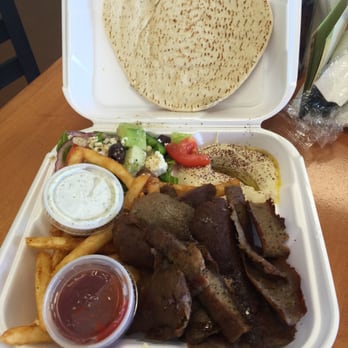 Green Corner Restaurant - Healthy portion! The gyro plate with fries, salad, and hummus. Delicious. - Mediterranean Near Me - Mesa, Arizona Green Corner Restaurant - Healthy portion! The gyro plate with fries, salad, and hummus. Delicious. - Mediterranean Near Me - Mesa, Arizona