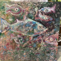 Large Original Painting
Titled : "Fisherama"