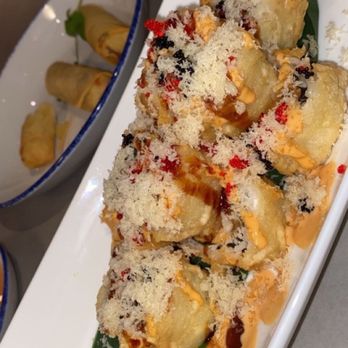 Luk Fu - vegetable spring rolls and the volcano roll. - Asian Fusion Near Me - Philadelphia, Pennsylvania Luk Fu - vegetable spring rolls and the volcano roll. - Asian Fusion Near Me - Philadelphia, Pennsylvania