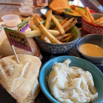 Nando's Peri-Peri - Chicken Chicken Breast Sandwich, Mashed Potatoes, and "Chips" - Portuguese Near Me - North Bethesda, Maryland Nando's Peri-Peri - Chicken Chicken Breast Sandwich, Mashed Potatoes, and "Chips" - Portuguese Near Me - North Bethesda, Maryland