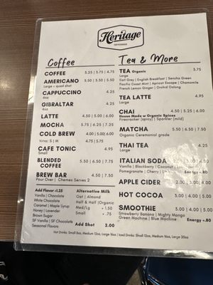 Menu photo 1 Heritage Coffeehouse Shasta Lake, CA Menu photo 1 Heritage Coffeehouse Shasta Lake, CA