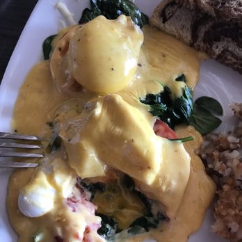 The Rex - Eggs Benedict with spinach and Brie requested no English muffin. Would have been very good if hot. Sauce seemed straight from fridge. - Bars Near Me - Leonardtown, Maryland The Rex - Eggs Benedict with spinach and Brie requested no English muffin. Would have been very good if hot. Sauce seemed straight from fridge. - Bars Near Me - Leonardtown, Maryland