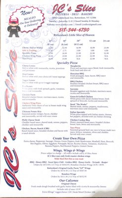 Menu photo 1 JC's Slice Schenectady, NY