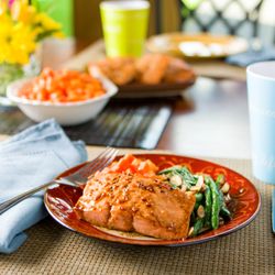Dream Dinners Seattle  - Soy Glazed Salmon with Fried Rice