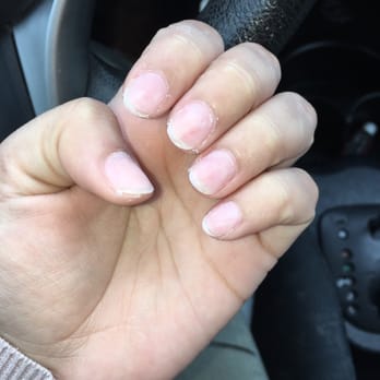Atlantis Nail Bar - After I told her I did not like them, she took them off and left me like this. Thanks. - Nail Salons Near Me - Spring, Texas