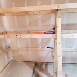 Shelf and Peg Board Installation.