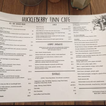 Huckleberry Finn - Menu - 08/03/15 - Coffee & Tea Near Me - Hawthorn, VIC Huckleberry Finn - Menu - 08/03/15 - Coffee & Tea Near Me - Hawthorn, VIC