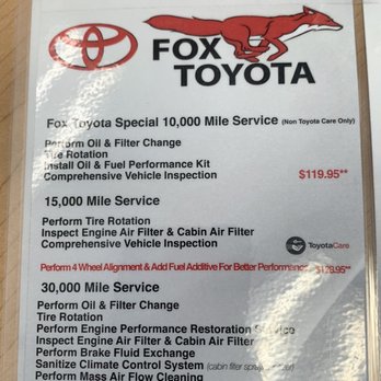 Fox Toyota Clinton - Some of their common prices - Car Dealers Near Me - Clinton, Tennessee