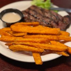 Jefferson Street Grill - Flat iron steak with sweet potatoes Fries
