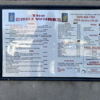 Chili Works - Menu - Mexican Near Me - Los Alamos, New Mexico