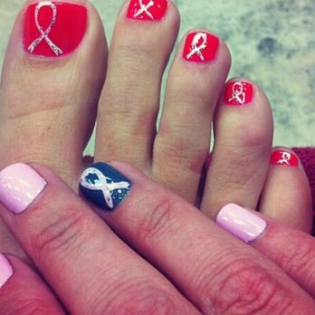 Haute Nails - Haute nails did it again! Breast cancer support nail design - Nail Salons Near Me - Murrieta, California Haute Nails - Haute nails did it again! Breast cancer support nail design - Nail Salons Near Me - Murrieta, California