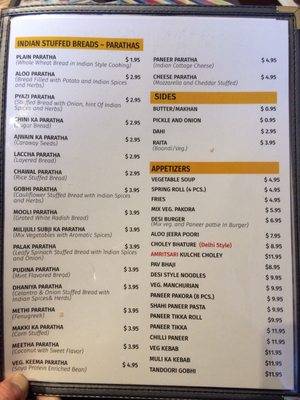 Menu photo 2 The Punjab Paratha Hut Edmonton, AB Menu photo 2 The Punjab Paratha Hut Edmonton, AB