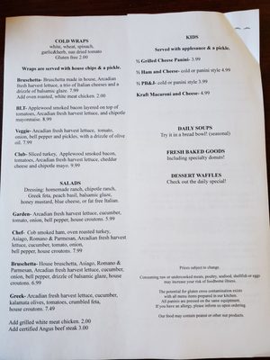 Menu photo 2 The Downtown Press Cafe Farmington, ME Menu photo 2 The Downtown Press Cafe Farmington, ME