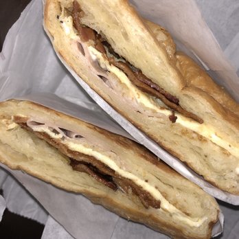 Pronto Donuts - Ham egg cheese and bacon breakfast sammy - Bakeries Near Me - Azusa, California