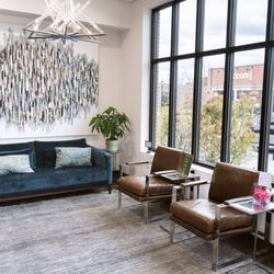 Mango Salon - GreenGate - A bright, comfortable waiting area with natural light and a space to relax before your appointment.
