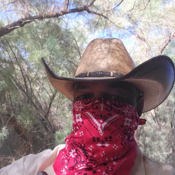 Wild West Horseback Adventures - Dusty dry trail, but I came prepared. - Horseback Riding Near Me - Las Vegas, Nevada Wild West Horseback Adventures - Dusty dry trail, but I came prepared. - Horseback Riding Near Me - Las Vegas, Nevada