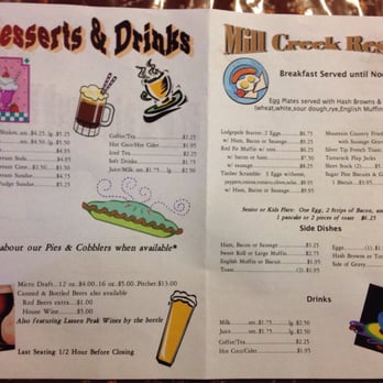 Mill Creek Resort - Food menu-front - Campgrounds Near Me - Mill Creek, California Mill Creek Resort - Food menu-front - Campgrounds Near Me - Mill Creek, California