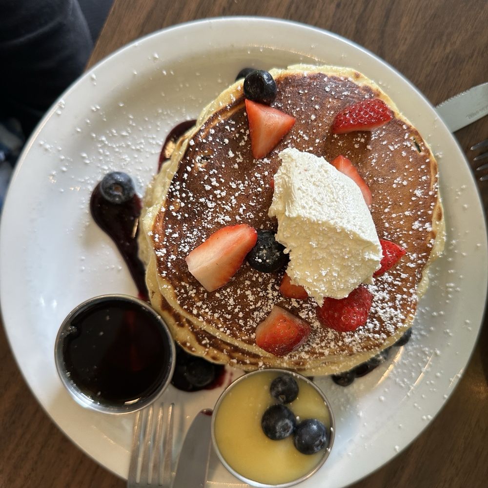 The Shop - Buttermilk pancakes we asked for a side of lemon curd because Yes - Breakfast & Brunch Near Me - Albuquerque, New Mexico The Shop - Buttermilk pancakes we asked for a side of lemon curd because Yes - Breakfast & Brunch Near Me - Albuquerque, New Mexico