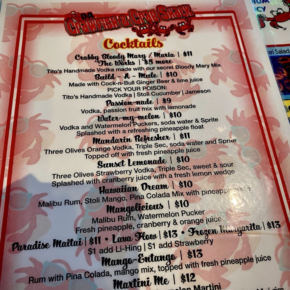 Da Crawfish and Crabshack - The menu - Seafood Near Me - Kapolei, Hawaii