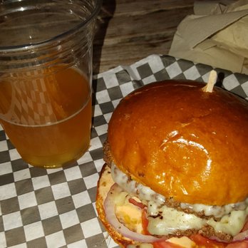 Grinderz - double cheeseburger and ipa beer - Burgers Near Me - Huntington Beach, California Grinderz - double cheeseburger and ipa beer - Burgers Near Me - Huntington Beach, California