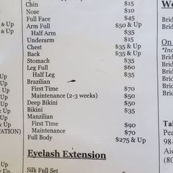 Taki's Hair Styling II - Prices
