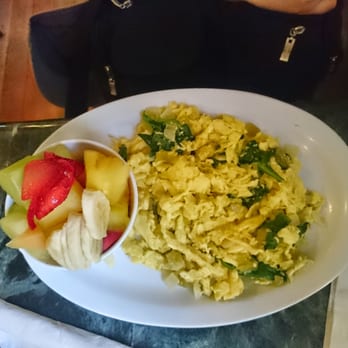 Olive Cafe - Veggie scramble with side of fruit. - Breakfast & Brunch Near Me - San Diego, California Olive Cafe - Veggie scramble with side of fruit. - Breakfast & Brunch Near Me - San Diego, California