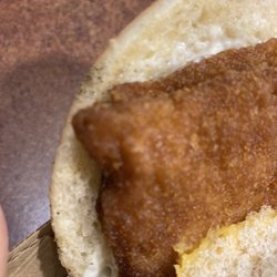 McDonald's - Burnt, hard, dry and cold fish filet.