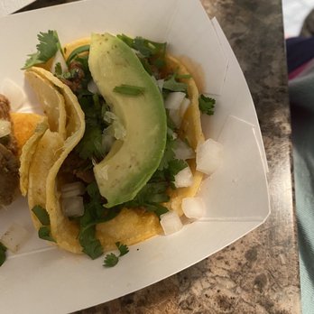 Tacos El Grande - Beef tacos with add avocado - Food Trucks Near Me - Katy, Texas
