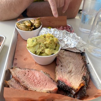 Hazy Barbecue - Brisket & Tri tip w/potato salad & Brussels sprouts - Salad Near Me - Danville, California Hazy Barbecue - Brisket & Tri tip w/potato salad & Brussels sprouts - Salad Near Me - Danville, California