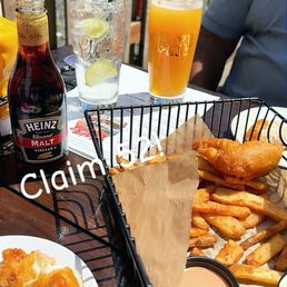 Ling cod with dill sprinkled throughout the very lightly beer battered fish fish, fries were done to Perfection
