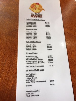 Menu photo 8 The Rolling Rooster Austin, TX