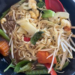 Bo kho, beef stew with added on steamed veggies and yellow noodles. Bo kho, beef stew with added on steamed veggies and yellow noodles.