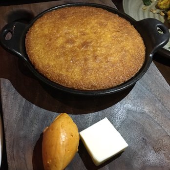 Haven Craft Kitchen + Bar - Cornbread with smokin' hot honey butter (amazing) - New American Near Me - Orange, California