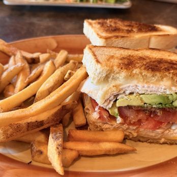 The Stone House Cafe - Club Sandwich w/ Fries - New American Near Me - Reno, Nevada