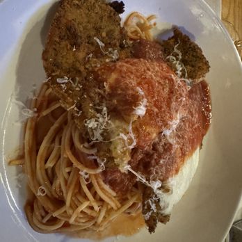 DiFebos - Rehoboth Beach - Chicken parmigiana. On homemade spaghetti - Seafood Near Me - Rehoboth Beach, Delaware DiFebos - Rehoboth Beach - Chicken parmigiana. On homemade spaghetti - Seafood Near Me - Rehoboth Beach, Delaware