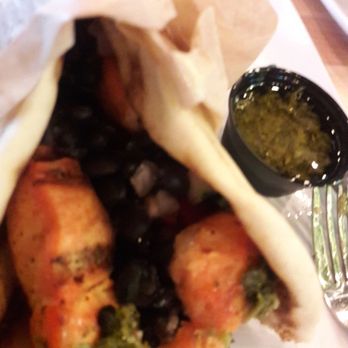 PINCHO - Pita wrap with chimichuri chicken - Burgers Near Me - Sunrise, Florida