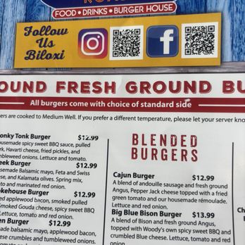 Woody's Roadside - Biloxi - Menu - Burgers Near Me - Biloxi, Mississippi