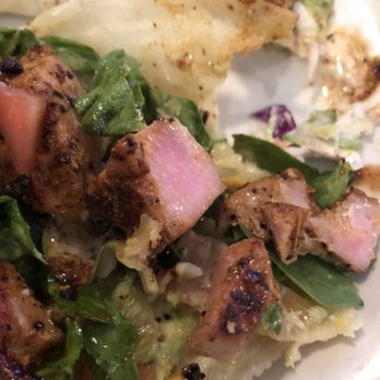 Cabo Fish Taco - The pinkness in my fish! You never get fish cooked like this! Delicious! So juicy! - Latin American Near Me - Charlotte, North Carolina