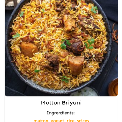 Paradise Delights - Mutton Briyani