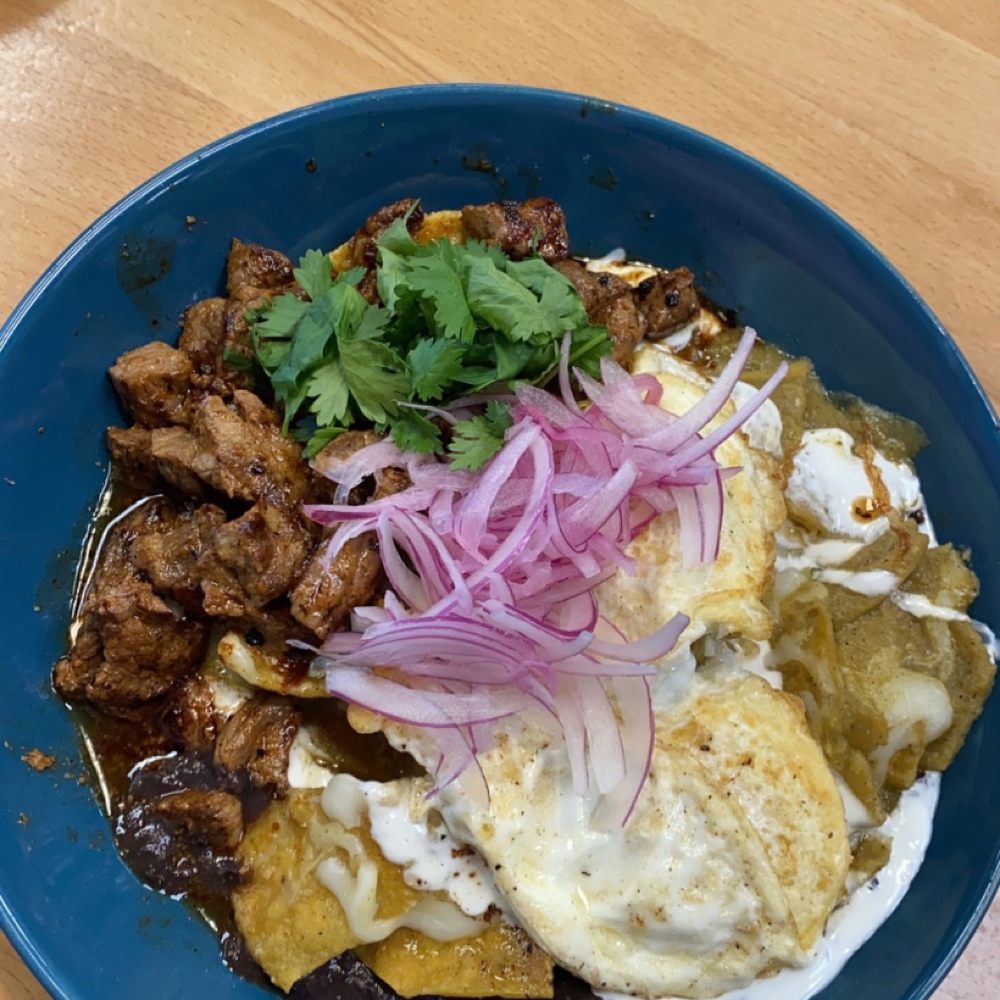 SeD Cocina - Green chilaquiles with steak - Mexican Near Me - Montclair, California SeD Cocina - Green chilaquiles with steak - Mexican Near Me - Montclair, California