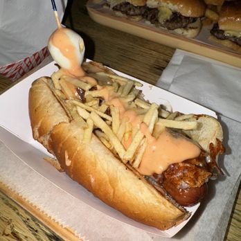 The Alcove - The Alcove Hot Dog with a little Quail egg - Gastropubs Near Me - Sunnyside, New York The Alcove - The Alcove Hot Dog with a little Quail egg - Gastropubs Near Me - Sunnyside, New York