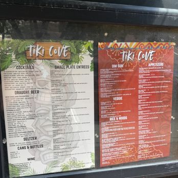 Tiki Cove - Outside menu display - Tiki Bars Near Me - Boston, Massachusetts