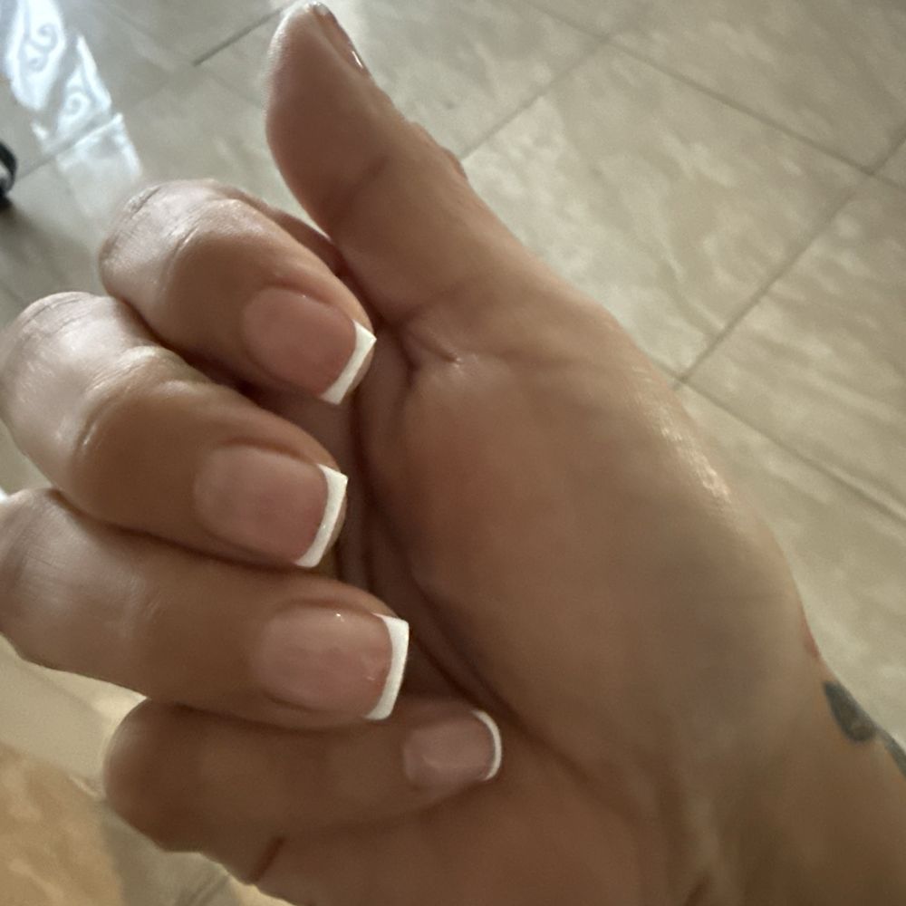 Gel French manicure on my natural nails, first time was $35 and now this was $56, they make up prices every time! Rip off!!!!!!