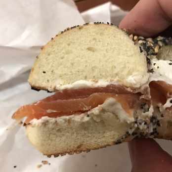 Bagel Boy - Salmon? Really? Barely found it. - Bagels Near Me - Brooklyn, New York