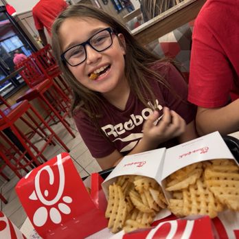 Chick-fil-A - He's loving his tendies. - Fast Food Near Me - Vacaville, California