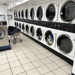 Dixwell Laundromat - Dryers along the side wall.
